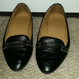 Coach black loafers